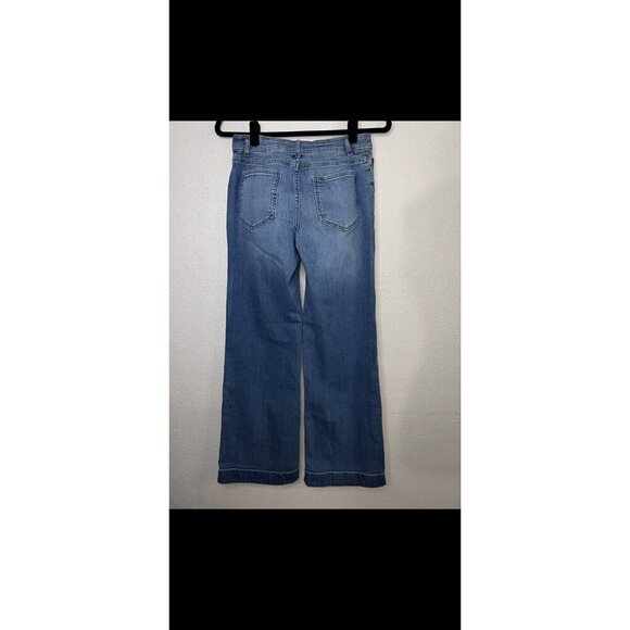 Boden The Windsor Wide Leg Jeans Trousers Size US10 Light Blue Jeans Denim 1A - Picture 5 of 13